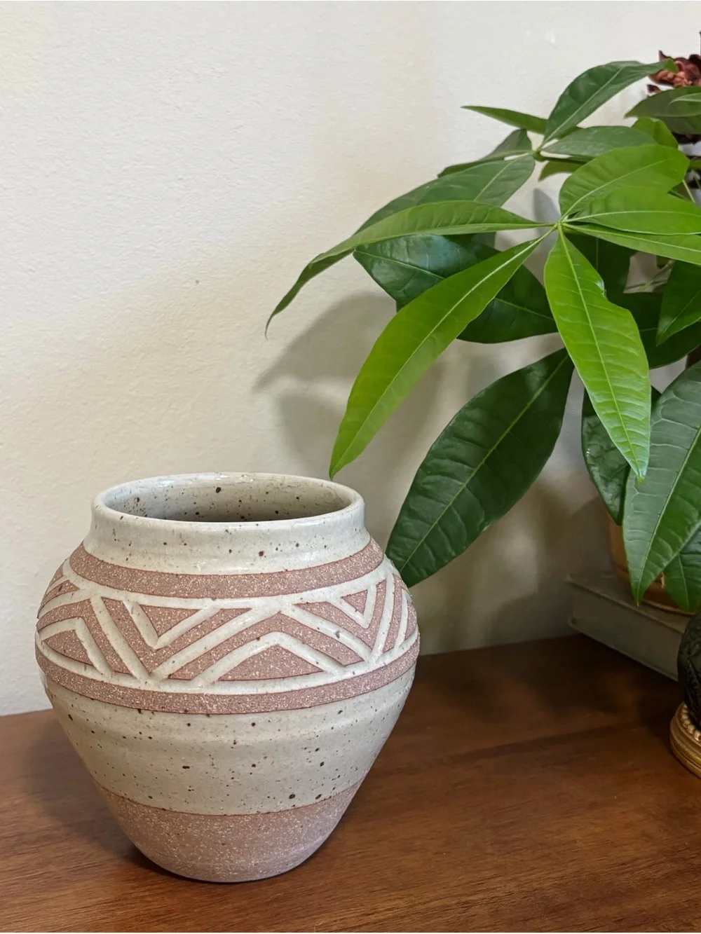 Vintage Southwestern Speckled Glazed Stoneware Studio Pottery Vase 6” Tall